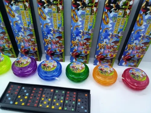 Kit Domino e Ioio Personalizado Tema Sonic
