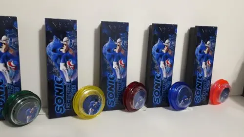 Kit Domino e Ioio Personalizado Tema Sonic
