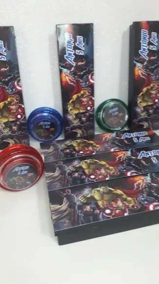 Kit Domino e Ioio Personalizado Vingadores