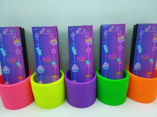 Kit Domino e Mola Maluca Tema Festa Neon