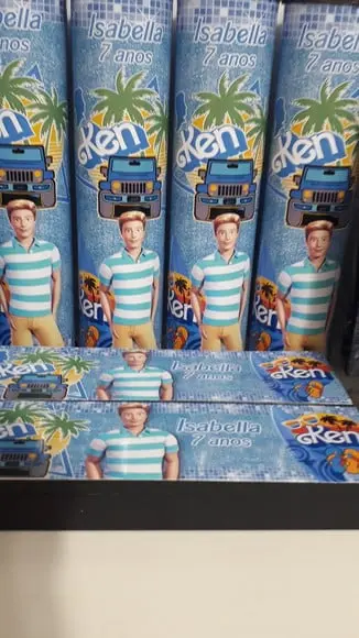Kit Domino e Pega Varetas Ken da Barbie