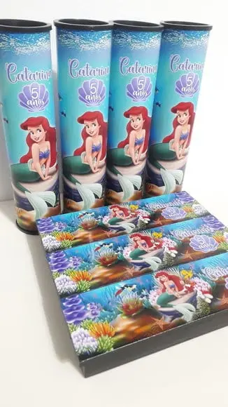 Kit Domino e Pega Varetas Pequena Sereia