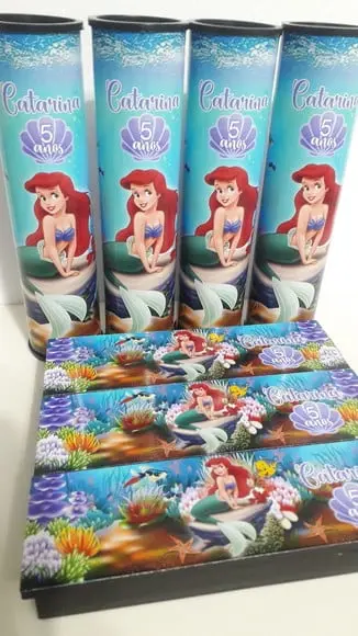 Kit Domino e Pega Varetas Pequena Sereia