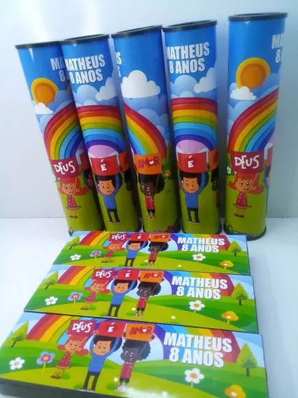 Kit Domino e Pega Varetas Personalizado 3 Palavrinhas