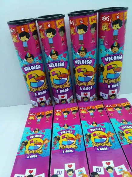 Kit Domino e Pega Varetas Personalizado 3 Palavrinhas