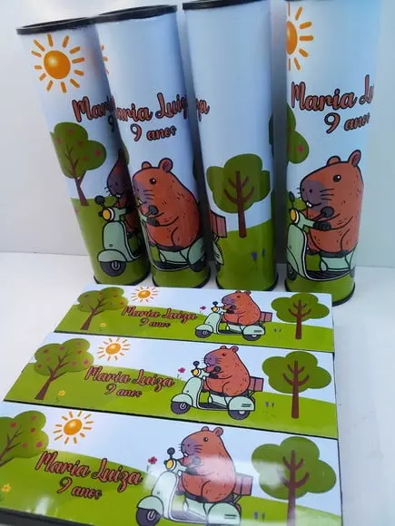 Kit Domino e Pega Varetas Personalizado Capivara