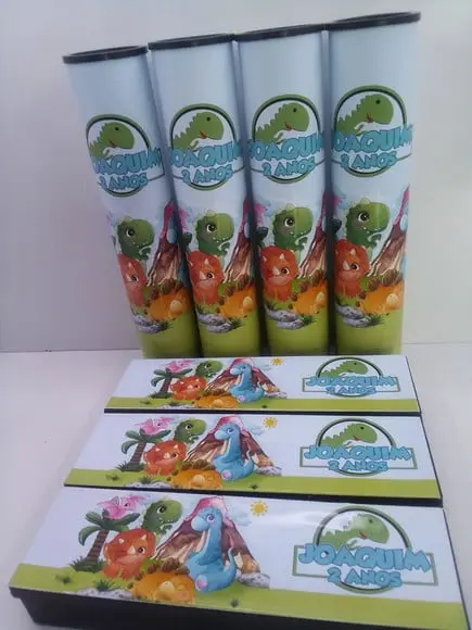 Kit Domino e Pega Varetas Personalizado Dinossauro Baby