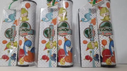 Kit Domino e Pega Varetas Personalizado Dinossauro Baby