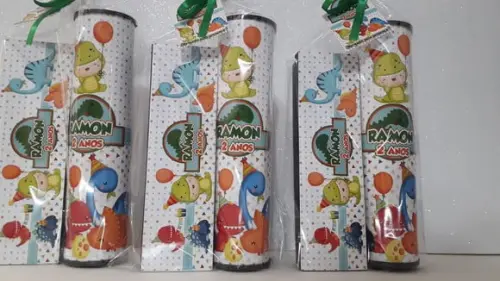 Kit Domino e Pega Varetas Personalizado Dinossauro Baby