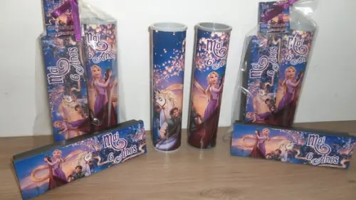 Kit Domino e Pega Varetas Personalizado Enrolados Rapunzel