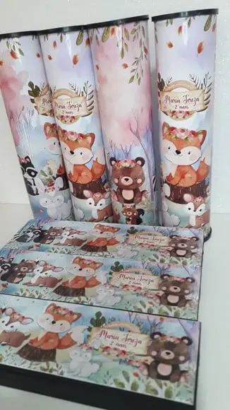 Kit Domino e Pega Varetas Personalizado Floresta