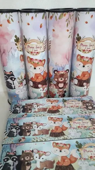 Kit Domino e Pega Varetas Personalizado Floresta