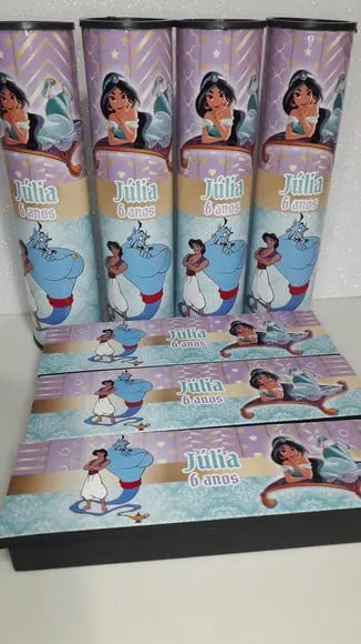Kit Domino e Pega Varetas Personalizado Jasmine e Aladim