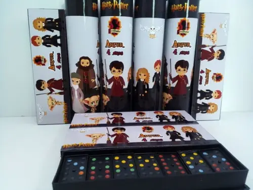Kit Domino e Pega Varetas Personalizado Harry Potter