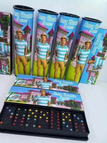 Kit Domino e Pega Varetas Personalizado Ken