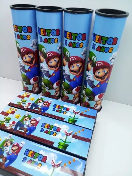 Kit Domino e Pega Varetas Personalizado Mario