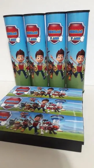 Kit Domino e Pega Varetas Personalizado Patrulha Canina