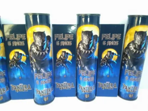 Kit Domino e Pega Varetas Personalizado Pantera Negra