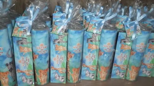 Kit Domino e Pega Varetas Personalizado Safari Aquarela