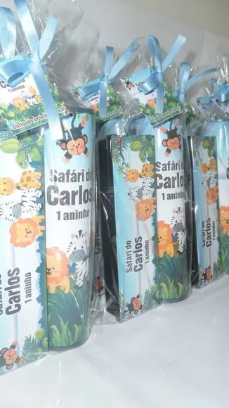 Kit Domino e Pega Varetas Personalizado Safari Baby