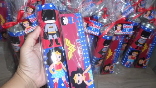 Kit Domino e Pega Varetas Personalizado Super Herois