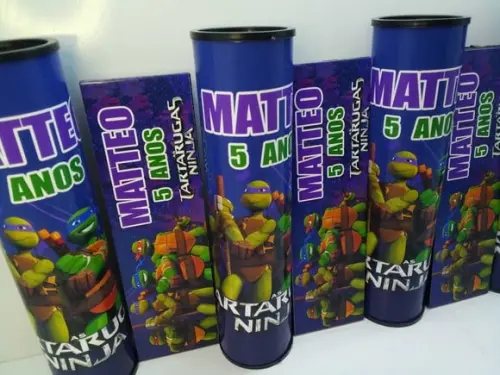 Kit Domino e Pega Varetas Personalizado Tartarugas Ninja