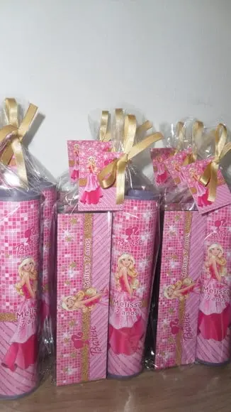 Kit Domino e Pega Varetas Personalizado Tema Barbi