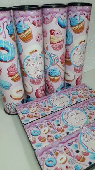 Kit Domino e Pega Varetas Personalizado Tema Doces
