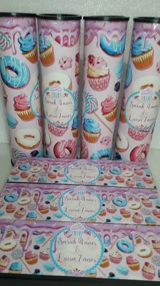 Kit Domino e Pega Varetas Personalizado Tema Doces