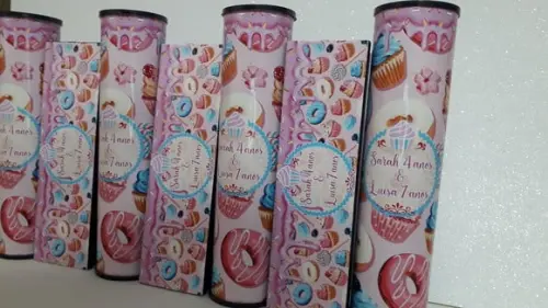 Kit Domino e Pega Varetas Personalizado Tema Doces