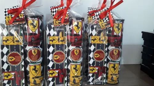 Kit Domino e Pega Varetas Personalizado Tema Ferrari