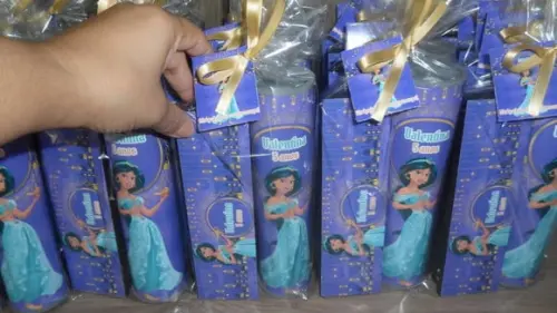 Kit Domino e Pega Varetas Personalizado Tema Jasmine