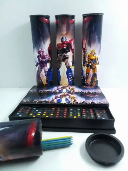 Kit Domino e Pega Varetas Personalizado Tema Transformers