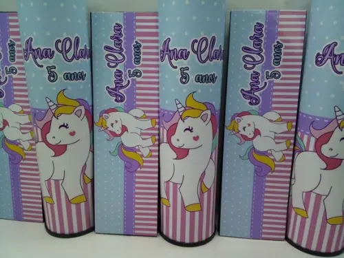Kit Domino e Pega Varetas Personalizado Unicornio