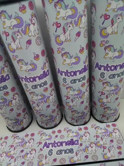 Kit Domino e Pega Varetas Personalizado Unicornio