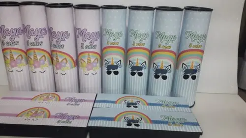 Kit Domino e Pega Varetas Personalizado Unicornio