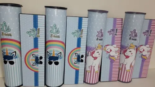 Kit Domino e Pega Varetas Personalizado Unicornio