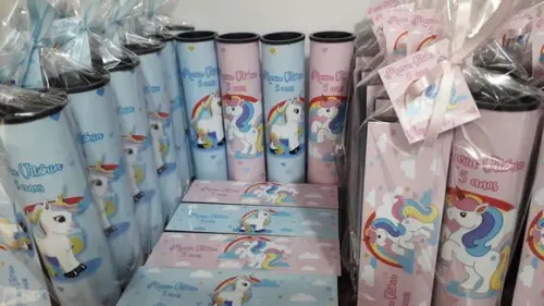 Kit Domino e Pega Varetas Personalizado Unicornio