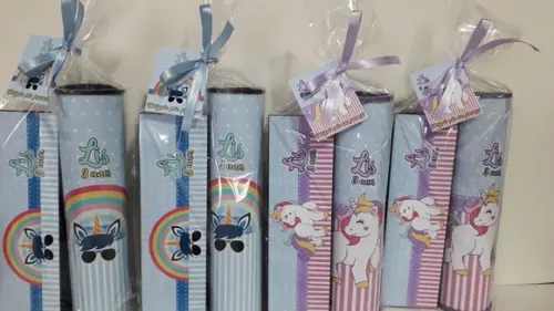 Kit Domino e Pega Varetas Personalizado Unicornio