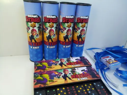 Kit Domino e Pega Varetas Tema Brawl Stars