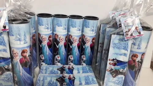 Kit Domino e Pega Varetas Tema Frozen