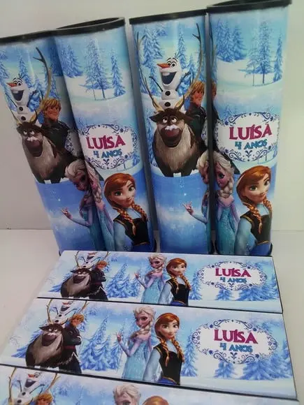 Kit Domino e Pega Varetas Tema Frozen