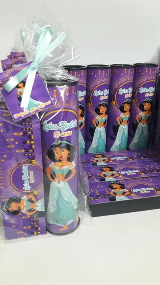 Kit Domino e Pega Varetas Tema Jasmine e Aladim