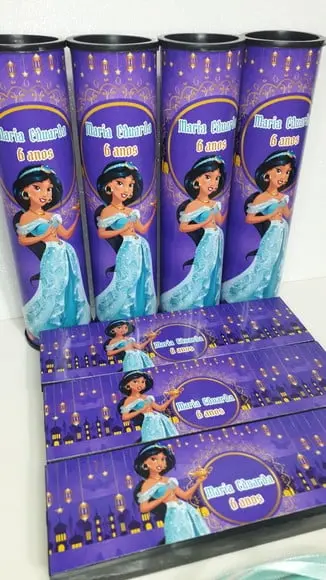 Kit Domino e Pega Varetas Tema Jasmine e Aladim