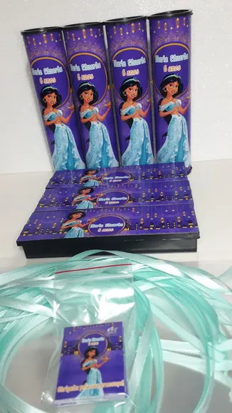 Kit Domino e Pega Varetas Tema Jasmine e Aladim
