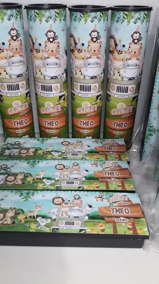 Kit Domino e Pega Varetas Tema Safari Baby