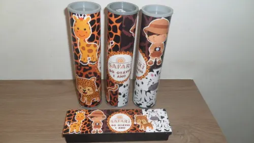 Kit Domino e Pega Varetas Tema Safari