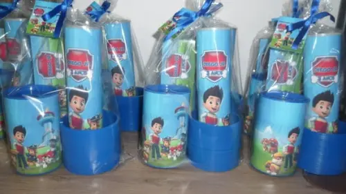 Kit Domino+cofre+pega Varetas +mola Patrulha Canina
