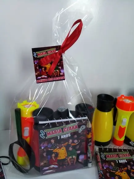 Kit Dpa Binóculo + Bloquinho + Mini Lápis + Lanterna + Lupa
