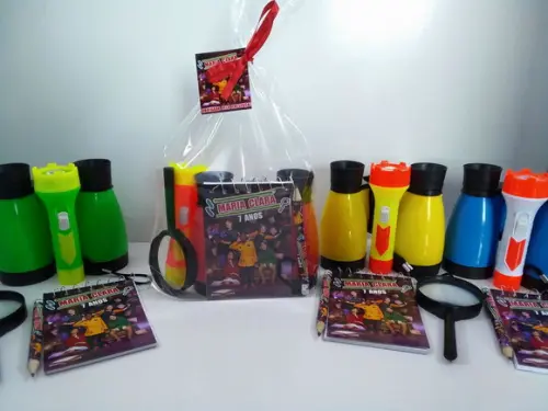 Kit Dpa Binóculo + Bloquinho + Mini Lápis + Lanterna + Lupa